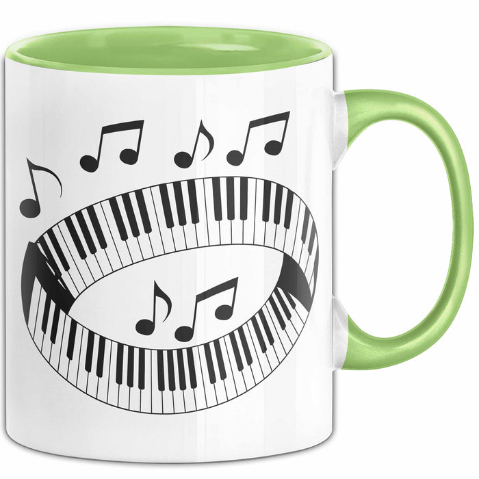 Pianist Tasse Geschenkidee für Fans klassischer Tastenklänge Grün Trendation