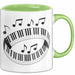 Pianist Tasse Geschenkidee für Fans klassischer Tastenklänge Grün Trendation
