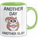 Tier Tasse Geschenk Another Day Another Slay Geschenkidee Lustig Hamster Grün Trendation