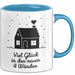 Neues Zuhause Eigentümer Tasse Geschenk Lustige Geschenkidee Spruch Viel Glück In Den Neuen 4 Wänden Blau Trendation