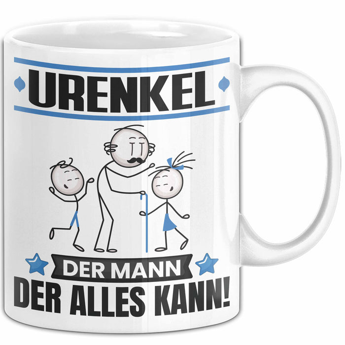 Urenkel Tasse Geschenk für Urenkel Der Mann Der Alles Kann Geschenkidee zum Geburtstag Weiß Trendation