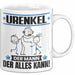 Urenkel Tasse Geschenk für Urenkel Der Mann Der Alles Kann Geschenkidee zum Geburtstag Weiß Trendation