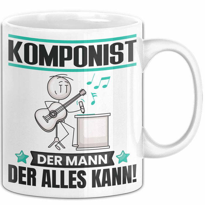 Komponist Tasse Geschenk für Komponist Der Mann Der Alles Kann Geschenkidee zum Geburtstag Weiß Trendation