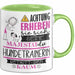 Hundetrainerin Tasse Geschenk Lustiger Spruch Bitte Erheben Sie Sich Seine Majestät Die Hundetrainerin Betritt Den Raum Grün Trendation