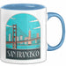 Francisco Kalifornien USA Tasse Geschenk Lustige Geschenkidee Spruch Blau Trendation