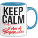 Krankenschwester Pflege Betreuung Tasse Geschenk Lustige Geschenkidee Spruch Keep Calm I Am A Pflegebruder Blau Trendation
