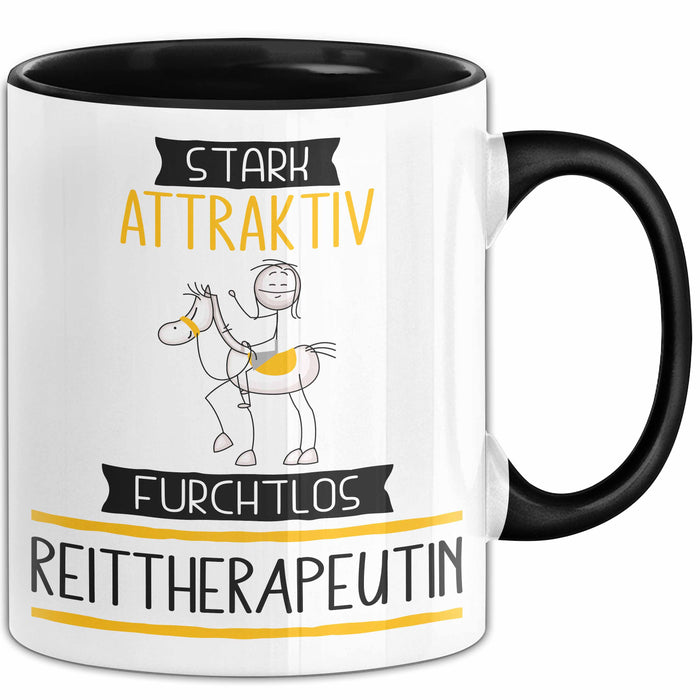 Reittherapeutin Tasse Geschenk Becher Stark Attraktiv Furchtlos Reittherapeutin Lustige Geschenkidee Trendation