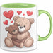 Teddybär Tierliebhaber Tasse Geschenk Lustige Geschenkidee Spruch Romantisches Herz Grün Trendation