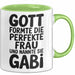 Gabi Tasse Geschenk Gott Formte Die Perfekte Frau Gabi Geschenkidee Grün Trendation