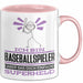 Baseballspieler Geschenk Tasse Ich Bin Baseballspieler Aber Sag Doch Einfach Superheld Lustige Geschenkdiee für Baseballspieler Kaffee-Becher Rosa Trendation