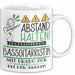 Bassgitarristin Tasse Geschenk Lustig Abstand Halten Hochleistungs-Bassgitarristin Mit Drang Zur Perfektion Bei Der Arbeit Weiß Trendation