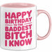 Geburtstagsfeier Tasse Geschenk Lustige Geschenkidee Spruch Alles Gute Zum Geburtstag An Die Heftigste Queen Rosa Trendation