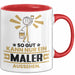 Maler Geschenk Tasse So Gut Kann Nur Ein Maler Aussehen Geschenkidee Kaffee-Becher Rot Trendation