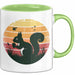 Eichhörnchen Tierliebhaber Retro Tasse Geschenk Lustige Geschenkidee Spruch Grün Trendation