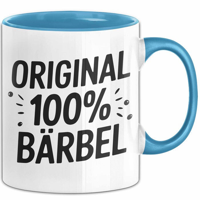 Bärbel Tasse Geschenk Original 100% Bärbel Geschenkidee Geburtstag Blau Trendation