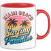 Miami Florida USA Tasse Geschenk Lustige Geschenkidee Spruch Strandsurfen Rot Trendation