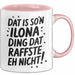 Ilona Tasse Geschenk Dat Is So'n Ilona Ding Dat Raffste Eh Nicht Geschenkidee Becher mit Name Rosa Trendation