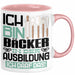 Bäcker Ausbildung Tasse Geschenk Ich Bin Bäcker In Der Ausbildung Ich Darf Das Geschenkidee Spruch Rosa Trendation