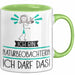 Geschenk für Naturbeobachterin Tasse Lustige Geschenkidee Geburtstag Ich Bin Naturbeobachterin Ich Darf Das Grün Trendation