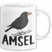 Amsel Vogel Tasse Geschenk Vogelbeobachter Ornithologe Biologe Weiß Trendation
