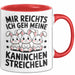 Kaninchen Hase Tierliebhaber Tasse Geschenk Lustige Geschenkidee Spruch Mir Reichts Ich Geh Meine Kaninchen Streicheln Rot Trendation