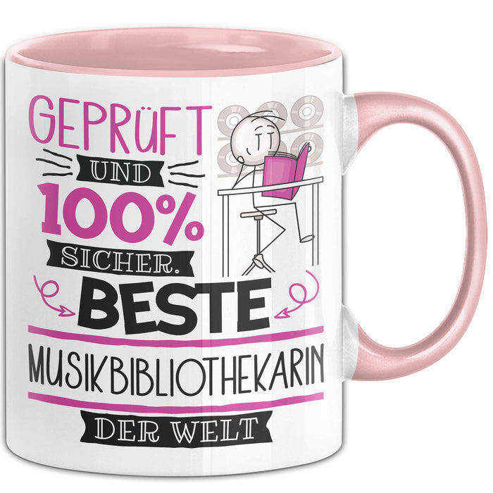Musikbibliothekarin Geschenk Becher Tasse Gott Schuf Alle Menschen Gleich Nur Die Besten Durfeten Musikbibliothekarin Werden Geschenkidee Lustig Rosa Trendation