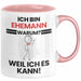 Ehemann Geschenk Tasse Lustiger Spruch Ich Bin Ehemann Warum Weil Ich Es Kann Geschenkidee Bester Ehemann Geburtstag Kaffee-Becher Rosa Trendation