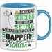 Rapper Geschenk Tasse Lustiger Spruch Erheben Sie Sich Der Rapper Betritt den Raum Blau Trendation