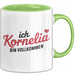 Kornelia Tasse Geschenk Ich Bin Vollkommen Kornelia Geschenkidee Geburtstag Grün Trendation