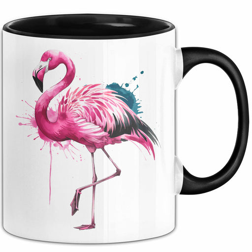 Flamingo Tier Tasse Geschenk Lustige Geschenkidee Spruch Schwarz Trendation