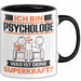 Psychologe Tasse Geschenk für Psychologe Geburtstag Lustiger Spruch Kaffee-Becher Was Ist Deine Superkraft Schwarz Trendation