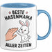 Kaninchen Hase Tierliebhaber Tasse Geschenk Lustige Geschenkidee Spruch Beste Hasenmama Aller Zeiten Blau Trendation
