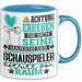 Schauspieler Geschenk Tasse Lustiger Spruch Erheben Sie Sich Der Schauspieler Betritt den Raum Blau Trendation