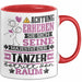 Tänzer Geschenk Tasse Lustiger Spruch Erheben Sie Sich Der Tänzer Betritt den Raum Rot Trendation