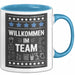 Office Arbeitskollege Tasse Geschenk Lustige Geschenkidee Spruch Willkommen Im Team Blau Trendation