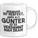 Guenter Tasse Niemand Ist Perfekt, Guenter Ist Nah Dran Geschenk Weiß Trendation