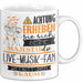 Live-Musik-Fan Tasse Geschenk Lustiger Spruch Bitte Erheben Sie Sich Seine Majestät Die Live-Musik-Fan Betritt Den Raum Weiß Trendation