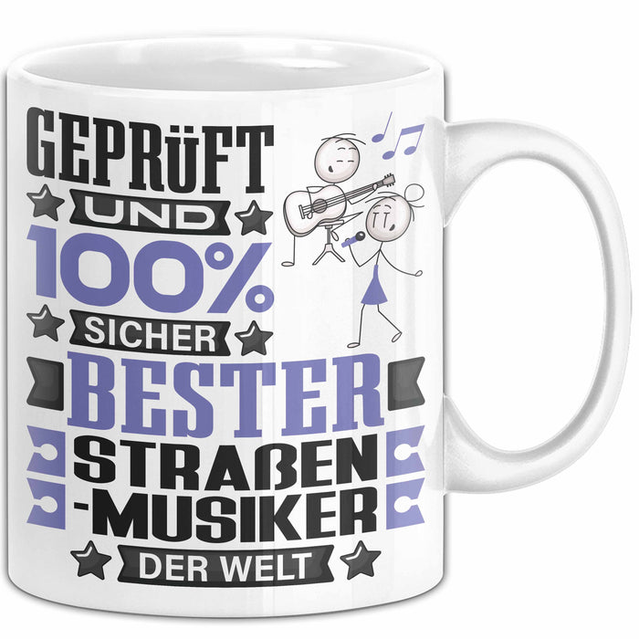 Straßenmusiker Geschenk Lustiger Spruch für Straßenmusiker Geschenkidee Bester Straßenmusiker Der Welt Weiß Trendation