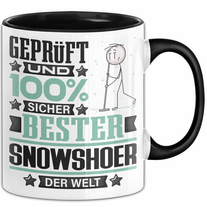 Snowshoer Geschenk Lustiger Spruch für Snowshoer Geschenkidee Bester Snowshoer Der Welt Schwarz Trendation