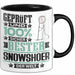 Snowshoer Geschenk Lustiger Spruch für Snowshoer Geschenkidee Bester Snowshoer Der Welt Schwarz Trendation
