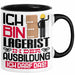 Lagerist Ausbildung Tasse Geschenk Ich Bin Lagerist In Der Ausbildung Ich Darf Das Geschenkidee Spruch Schwarz Trendation