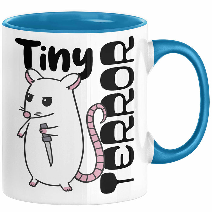 Beste Freundin Tasse Geschenk Tiny Terror Geschenkidee für Kollegin oder Beste Freundin Blau Trendation