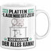 Plattenladenbesitzer Tasse Geschenk für Plattenladenbesitzer Der Mann Der Alles Kann Geschenkidee zum Geburtstag Weiß Trendation