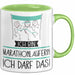 Geschenk für Marathonläuferin Tasse Lustige Geschenkidee Geburtstag Ich Bin Marathonläuferin Ich Darf Das Grün Trendation