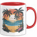 Sommerzeit Tasse Geschenkidee für Sonnenliebhaber Rot Trendation