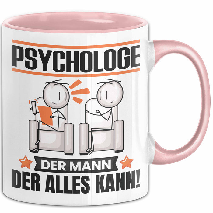 Psychologe Tasse Geschenk für Psychologe Der Mann Der Alles Kann Geschenkidee zum Geburtstag Rosa Trendation
