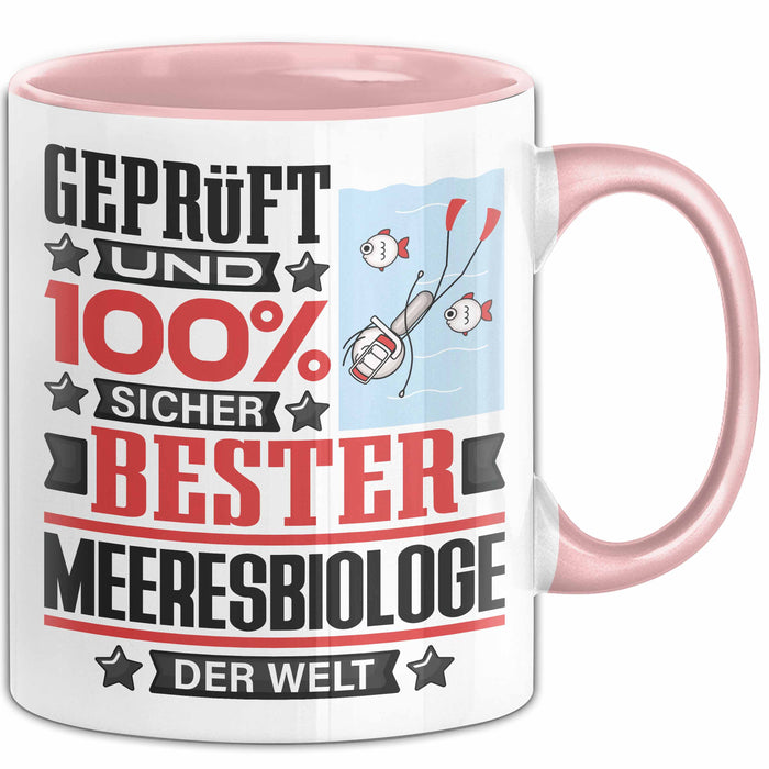 Meeresbiologe Geschenk Lustiger Spruch für Meeresbiologe Geschenkidee Bester Meeresbiologe Der Welt Rosa Trendation