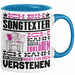 Songtexter Geschenk Tasse Lustige Geschenkdiee für einen Songtexter Geburtstag Ich Bin Songtexter Ich Kann Es Dir Erklären Aber Nicht Für Dich Verstehen Blau Trendation