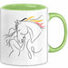 Pferde Tierliebhaber Tasse Geschenk Lustige Geschenkidee Spruch Grün Trendation