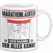Marathonläufer Tasse Geschenk für Marathonläufer Der Mann Der Alles Kann Geschenkidee zum Geburtstag Weiß Trendation